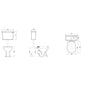 LECICO Saffia Sanitaryware - Low level Cistern with Pipe Kit