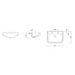 LECICO Saffia Sanitaryware - 58cm Semi Recessed Basin