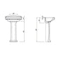 LECICO Saffia Sanitaryware - Full Pedestal - welovecouk