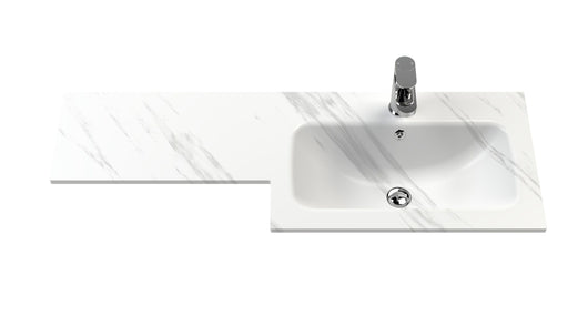  Carrera Marble Right Hand Stone Furniture Basin 1 Tap Hole 1100mm