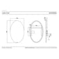 Lustro Rechargeable Mirror with Lithium Battery - Oval - 500 x 800 - Frameless