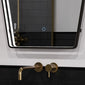 Aspect Art Deco TrioTone® Floating edge LED Illuminated Frame Mirror - 600 x 900 - Black - welovecouk