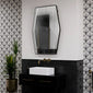 Aspect Art Deco TrioTone® Floating edge LED Illuminated Frame Mirror - 600 x 900 - Black - welovecouk