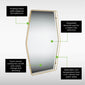 Aspect Art Deco TrioTone® Floating edge LED Illuminated Frame Mirror - 600 x 900 - Brushed Brass - welovecouk