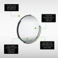 Aspect Curve TrioTone® Floating edge LED Illuminated Frame Mirror - 600 x 600 - Black - welovecouk