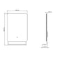 Harbour Backlit LED Mirror with Integrated Self - 790 x 500 - Frameless - welovecouk