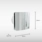 Rubi Low volume Extractor Fan - 158 x 158 - Chrome
