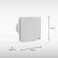 Rubi Low volume Extractor Fan - 158 x 158 - White