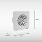 Layci Extractor Fan with Adjustable Run Timer - 158 x 158 - Chrome