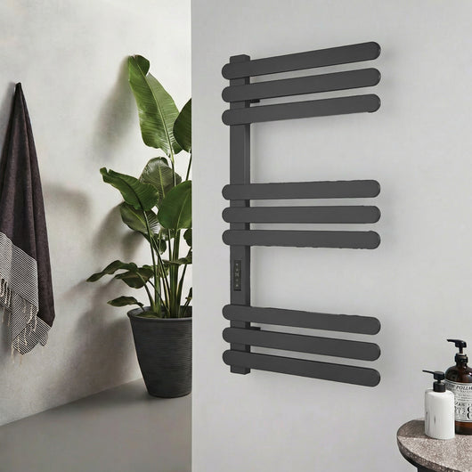  SDG Selecta Electric Smart 1200x500 Towel Rail - Black
