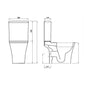 LECICO Shani Round Rimless Sanitaryware - Close Coupled Cistern with Push Button