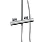 SDG SUPREME Exposed Thermostatic Bar Shower with Rigid Riser, Overhead Drencher Rose & Adjustable Handset - Chrome