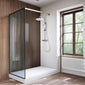 SDG SUPREME Exposed Thermostatic Bar Shower with Rigid Riser, Overhead Drencher Rose & Adjustable Handset - Chrome