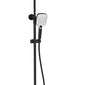 SDG SUPREME Exposed Thermostatic Bar Shower with Rigid Riser, Overhead Drencher Rose & Adjustable Handset - Black