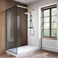 SDG SUPREME Exposed Thermostatic Bar Shower with Rigid Riser, Overhead Drencher Rose & Adjustable Handset - Black
