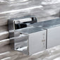 Lunar Chrome Square Rigid Riser Shower - welovecouk