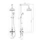 Margate Traditional Rigid Riser Exposed Thermostatic Shower Set - welovecouk