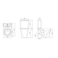 LECICO Shani Round Rimless Sanitaryware - Close Coupled Closed Back Pan