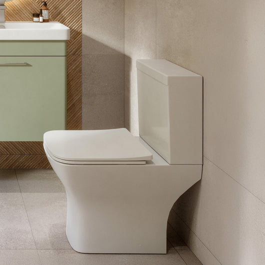  LECICO Shani Square Rimless Sanitaryware - Close Coupled Open Back Pan