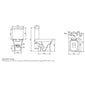 LECICO Shani Square Rimless Sanitaryware - Close Coupled Open Back Pan