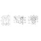 LECICO Shani Square Rimless Sanitaryware - Wall Hung Pan