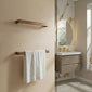 SDG Singola 12V Electric Towel Rail 450mm - Brushed Bronze