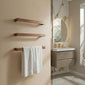 SDG Singola 12V Electric Towel Rail 450mm - Brushed Bronze