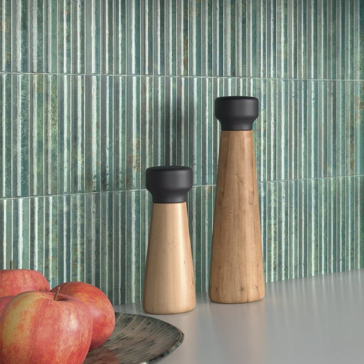  Cane Green Ceramic Rectangle Tile - welovecouk