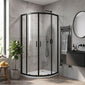 Foundation 1900 x 800 x 800mm Quadrant Shower Enclosure - Matt Black