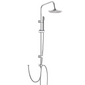 Aquadart Thermostatic Wall Mounted Bath Shower Mixer & Round Dual Rigid Riser Shower Kit