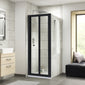 Rene 700mm Bi-Fold Matt Black Shower Door - 4mm Glass