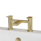 PORTO 1700mm Deluxe Thermostatic Shower Bathroom Suite with Slide Rail Kit - Brushed Brass