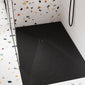 Square Shower Waste Black Top