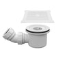 Square Shower Waste White Top - welovecouk