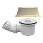 Hudson Reed Square Shower Waste Brushed Brass Top - Brushed Brass/White - welovecouk