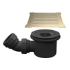  Square Shower Waste Brushed Brass Top - welovecouk