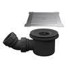  Hudson Reed Square Shower Waste Chrome Top - Chrome/Black - welovecouk