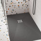 Square Shower Waste Chrome Top - Black/Chrome