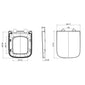 LECICO Shani Square Rimless Sanitaryware - Wrap Over Soft Close Seat