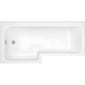 Trojan Berg L Shape Shower Bath 1500 x 850 x 700 Standard Finish - Left - welovecouk