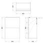 Blend 600 x 355mm W.C. Unit - Matt White - welovecouk
