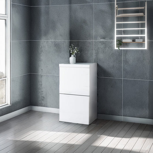  Blend 600 x 355mm W.C. Unit - Matt White with Back to Wall Toilet - welovecouk