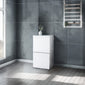 Blend 600 x 355mm W.C. Unit - Matt White with Back to Wall Toilet - welovecouk