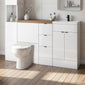 Blend 600 x 355mm W.C. Unit - Matt White with Back to Wall Toilet - welovecouk