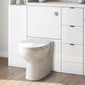 Blend 600 x 355mm W.C. Unit - Matt White with Back to Wall Toilet - welovecouk