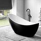 Synergy Slipper Freestanding White Bath 1750mm - Black - welovecouk