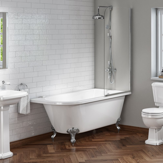  Synergy Cambridge 1685mm Right Hand Shower Bath - welovecouk