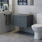 Henbury 600mm Wall Mount Vanity Unit - Matt Grey - welovecouk