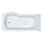 Trojan Zeya P Shape Shower Bath 1500 x 700/800 Premier Finish - Left - welovecouk
