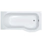 Trojan Zeya P Shape Shower Bath 1700 x 750/850 Premier Finish - Right - welovecouk